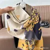 Bufanda jacquard de doble cara estilo japonés y coreano con pequeñas flores, imitación cachemir, versátil para otoño e invierno, chal cálido para mujer