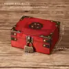 Caja de Almacenamiento de Contraseña de Madera Vintage Desgastada para Uso Doméstico, Joyero, Decoración Fotográfica Estilo Antiguo, Caja Pequeña de Madera con Cerradura