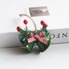 Decoração de Natal Sino de Chifre Duplo Pendente para Janela Árvore de Natal Acessórios DIY Feitos à Mão Pendente de Sino de Metal