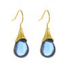 Brincos Long Rui transfronteiriços populares em formato de gota com incrustação de imitação de olho de gato, quatro cores, joia incrustada simples, brincos de moda, atacado