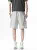 Pantalones Cortos de Trabajo Finos de Verano con Puntada Plisada, Frescos y de Secado Rápido, Pantalones Cortos Casuales Holgados de Cinco Puntos para Hombre para Exteriores y Playa