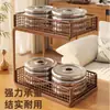 Organizador de Mesa de Trabalho Armazenamento de Bancada para Mesa de Jantar de Cozinha Porta Lanches Organizador Multicamadas Caixa para Saquinhos de Chá Porta Copos para Mesa de Centro Armário