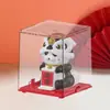 Mini Danza del León Estilo Chino Gato de la Suerte Adorno para Coche Gato de la Danza del León Inclinable Atracción Turística Regalo Conmemorativo Cultural y Creativo