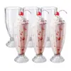 Fabricantes fornecem copo de vidro com listras verticais 340ml copo de suco para jantar copo simples para bebida fria copo de sobremesa chá de leite