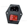 Enchufe de Corriente de una Pieza Ac-14-F16A Enchufe Triple en Uno Ac con Interruptor Luz Roja Agujero para Fijación con Tornillo