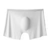 3D morrer roupa interior masculina ultra-fina sem costura verão fino gelo seda boxer shorts cabeça branco puro transparente shorts respiráveis