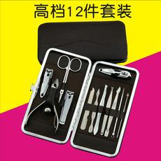 Fabricante de juego de cortaúñas, juego de belleza, juego de aseo de acero inoxidable, cortaúñas, juego de cuchillos para pedicura, 12 piezas