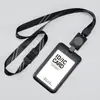 Porta Credencial de Trabajo, Porta Credencial de Fábrica con Cordón Retráctil, Portaplacas, Porta Credencial Rígido para Campus, Tarjeta de Comida, Credencial para Colgar en el Cuello