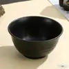 Tazón de Arroz de Paja de Trigo Transfronterizo Tazón de Plástico Tazón para Ensalada Grande Anticaída Tazón Japonés para Sopa de Fideos Tazón Profundizado para Ramen