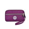 Bolsa de Mão Feminina Tendência 2026 Novo Modelo com Zíper de Três Camadas, Mini Carteira de Moedas em Tecido de Nylon, Bolsa de Mão para Celular, Carteira de Moedas