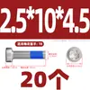 Tornillos de Acero Inoxidable 304 de Cabeza Baja Antiaflojamiento y Antichoque para Pegamento, Cabeza Delgada, Pegamento Azul Interno Torx M2M3-M8