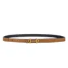 Cinturón Fino de Cuero con Hebilla de Placa para Mujer de Verano Todo Fósforo de Piel de Vaca Decorativo para Pantalones Cinturón Simple de Moda