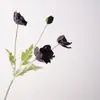 Alta qualidade Mão-sensação Hidratante Flor de Papoula Único Ramo Simulação Flor Casa Decoração Macia Decoração de Café Flor