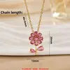 Colar de Girassol Brilhante com Zircônia Fashion e Sexy Corrente de Clavícula em Aço Titânio Joia de Luxo Leve de Alta Qualidade com Pingente de Girassol
