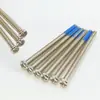 Tornillo de Acero al Carbono Niquelado de Cabeza Redonda Ranurada en Cruz Totalmente Roscado con Adhesivo Antiaflojante M3*47 Tornillo Antiaflojante