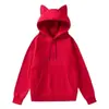 Sudadera con capucha de forro polar para hombre y mujer, diseño de orejas de gato, nueva colección de primavera y otoño para comercio exterior en Amazon, sudadera con capucha casual de moda