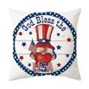 Almohada nueva funda de almohada del Día de la Independencia Americana de Amazon funda de cojín estampada sencilla de piel de melocotón funda de almohada para sofá