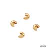 18K saco de contas de ouro em forma de C fivela redonda fivela crescente fazendo pulseira colar fivela de fechamento fivela de posicionamento acessórios feitos à mão diy