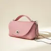 Marca Coreana de Nicho Modelo Nuevo 2026 Bolso Cruzado de Piel de Vaca de Primera Capa con un Diseño Elegante, Bolso de Mano, Bolso de Hombro Tipo Caja para Mujer