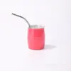 Taza de Mini Coche Transfronteriza Acero Inoxidable 304 Taza Pequeña para Vino Portátil para el Hogar Taza con Popote Conserva el Frío Taza Práctica Taza de Café