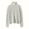 Camisa de punto de cachemira de cuello alto sin costuras de una sola línea para mujer, nueva blusa de otoño e invierno con cuello alto interior ajustado