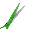 Tijeras de Peluquería Lacadas en Verde, Tijeras para Cortar el Cabello, Tijeras Planas, Tijeras para Flequillo, Tijeras Deslizantes, Tijeras de Astas, Tijeras de Espina de Pescado, Tijeras Deslizantes Sin Costuras