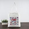Bolsa de algodón para compras publicitarias, con impresión creativa a color, de lona, de mano, a la moda, para hombro, personalizada