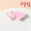 Pendientes de resina con forma de corazón, bonitos aretes con forma de corazón de melocotón curvado con polvo dorado, accesorios para el cabello, fundas para teléfono móvil, venta al por mayor