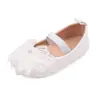 Zapatos para bebé niña de 0 a 1 año color liso moño suela de goma suave antideslizante resistentes al desgaste zapatos de princesa para niños pequeños BBW3098