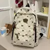 Mochila feminina, adequada para alunos do ensino fundamental II e médio, estilo japonês, com estampa de laço, leve e de grande capacidade, ideal para viagens