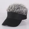 Perucas de Outono e Inverno em Bonés de Beisebol para Homens e Mulheres, Chapéus Excêntricos com Personalidade Criativa, Bonés Casuais Integrados com Bico de Pato para Cabelo Curto