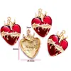 Cráneo Gótico Vintage Amor Cruz Goteo de Aceite DIY Accesorios de Joyería de Aleación Pulsera Collar Colgante W273