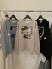 Venta de Liquidación, Sin Devoluciones ni Cambios, Té Verde Limón Otoño e Invierno Estilo Americano Estampado de Dibujos Animados Corte Holgado Adelgazante Casual Cuello Redondo Sudadera de Forro Polar