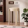 Bancos de Plástico para Uso Doméstico, Resistentes y Duraderos, Taburetes Redondos Apilables para la Sala de Estar, con un Toque de Lujo Ligero, Taburetes Giratorios de Cuero Suave