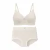 Sutiã de orelha de coelho ultra-fino, sem costura, com estampa floral doce e amigável à pele, sutiã confortável sem aro para seios grandes, faz o busto parecer menor, modelo 802