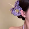 Nuevo Estilo Primavera y Verano, Pinza para el Cabello de Flor de Lirio Súper Etérea para Mujer, Perfecta para Pinza Lateral de Vacaciones en la Playa