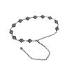 Cadena de cintura de metal estilo punk retro para mujer, cadena de cintura de estilo étnico moderno con diamantes tallados, cinturón fino