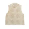 Verano Nuevo Gama Alta Estilo Nacional Nuevo Estilo Chino Bordado Solapa Diagonal Encaje Chaleco Falda Encaje Conjunto Mujer N4005