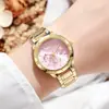 Relojes de Acero Inoxidable de Lujo para Mujer Moda Analógicos de Cuarzo Pulsera Reloj Mujer