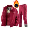 Chaqueta TK para Hombre Tallas Grandes Transfronteriza con Capucha de Grafeno Cálida Forrada de Polar Grueso Abrigo de Polar Traje Deportivo Chaqueta