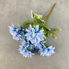 Decoración para Bodas y Hogar 7 Cabezas de Flores Artificiales de Dalia con Centro, Adecuado para Escaparates de Centros Comerciales, Accesorios de Fotografía y Accesorios