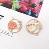 1 Acessório de Liga para Joias DIY Estilo Coreano Rosa com Brincos de Esmalte, Chave Flor, Pingente de Brinco Estrela do Mar