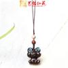 Sândalo Verde Ovelhinha Corrente para Celular Chaveiro Pingente Yiming Xianyuan Madeira de Rosa Escultura Pingente Fofo para Bolsa