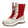Botas de algodón de caña alta para mujer, botas de nieve de invierno para exteriores para mujer, botas de mujer con forro de vellón, cálidas y gruesas, talla grande, botas cortas, zapatos de algodón, zapatos para mujer con suela gruesa