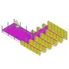 Estantería de plataforma tipo loft de fábrica, entrepiso de fábrica, estructura de acero en forma de H, construcción de almacén de dos pisos, estantería de almacenamiento