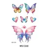 Nueva Pegatina Facial de Mariposa Estrella de Colores con Brillo Tatuaje Temporal para Fiesta Evento Escenario Niños Pegatina Facial Degradada