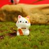 Manualidades de regalo de animales mini adornos de gato de la suerte de simulación adornos de escritorio decoraciones de consola central de coche adornos pequeños