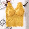 Camisola de encaje para mujer, ropa interior anti-exposición con pecho envuelto y almohadilla en el pecho, top de tubo con espalda descubierta de belleza y personalidad para mujer