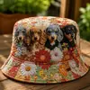 Colección de sitios web independientes transfronterizos nuevos de 2026: Sombrero de pescador y sombrero para el sol versátiles de arcoíris con estampado digital 3D y bordado acolchado, aptos para hombres y mujeres