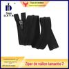 Zíper Impermeável Anti-Puxão de Nylon Nº 7 para Roupas de Exterior, Uniformes de Trabalho, Tops com Pregas e Bagagens